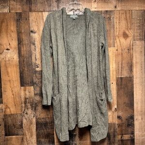 Barefoot Dreams Green Cardigan Sweater size S